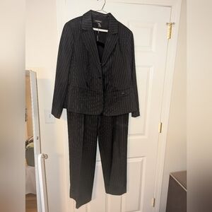 Classic Black Pinstripe Women's Suit